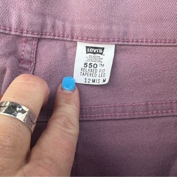 Vintage Levi’s 550 Ladies Dusty Pink Rose relaxed fit tapered leg jeans 12 Mis M - Picture 8 of 8